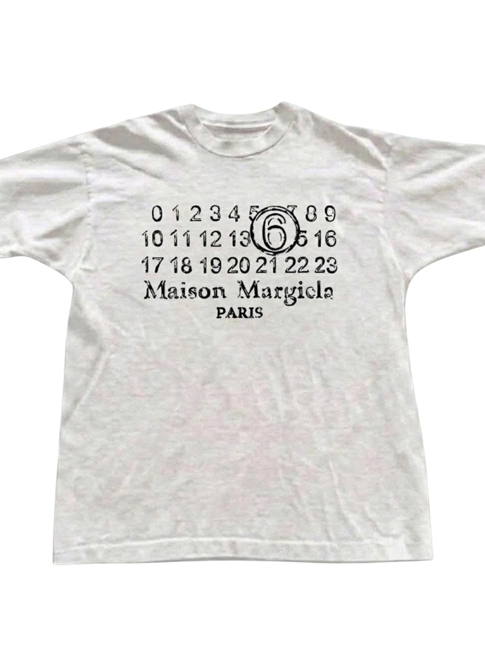 Gildan Margiela White Short-Sleeve Number Graphic Tee